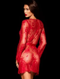 Red Love Lace Robe