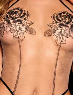 Rosa Black Bodysuit